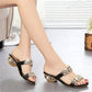 📢📢Viimeinen päivä -50% ALE!!⏰Modische Damen Sandalen – Flacher Absatz, Strass & Metallverzierung 👡 Für Sommer & Alltag.