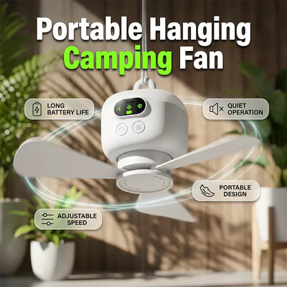 ⏳🔥RAJOITETUN AJAN 50 % ALENNUS! 🌬️ Ladattava kattotuuletin LED-valoilla – Viileä ja kirkas missä tahansa ✨.