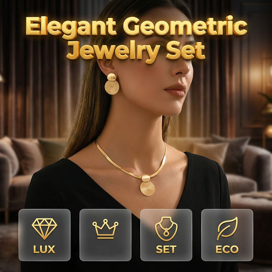 💫 RAJOITETUN AJAN -50 % ALE! ✨ Moderni geometrinen korusetti – Kullattu, kevyt, tyylikäs 🔶.