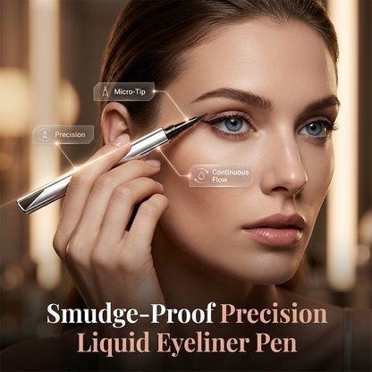 🖊️ RAJOITETUN AJAN OSTA 1, SAA 1 ILMAISEKSI! ✨ Precision Liquid Eyeliner – Vedenkestävä, tahraantumaton, mikrohieno kärki 👁️.