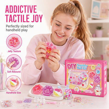 🐱 🧊 Tee-se-itse paistetun jään squishy-lelusetti – Kissan kynsikuvioinen, squishy hauska ja luova – Täydellinen aistileikkeihin ja stressin lievitykseen lapsille ✨