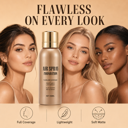 Vedenpitävä Flatless Air Spray -meikkivoide