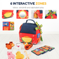 🎁Vuoden 2026 uutuudet 50 %:n alennuksella💥Interaktiivinen pehmolelusetti lapsille – 6 tutkimusalueita, suloisia eläinhahmoja ja kannettava säilytysratkaisu – Opi, leiki ja kasva ✨