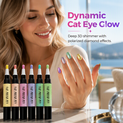 🎅😍Kimalteleva Cat Eye -kynsilakkakynäsetti