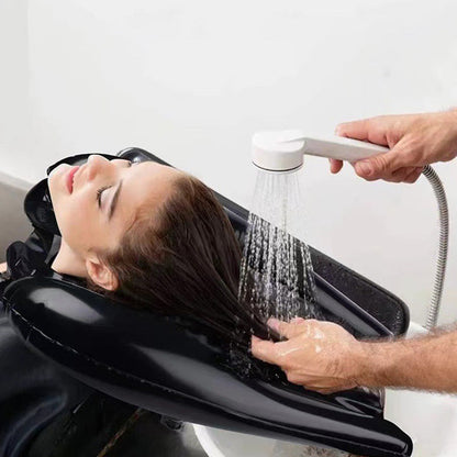 🛁🔥 50% OFF! Portable Inflatable Shampoo Basin – No-Spill Neck Support, Lightweight Leak-Proof PVC, Drain Hose & Plug, Ideal for Bedridden, Pregnancy, Injury & Home Hair Wash ✨