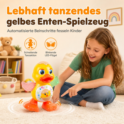 🦆Electric Singing & Dancing Cartoon Duck Toy – Flapping Wings, Colorful LED Lights & Cheerful Rhythms, Interactive Musical Baby Toy for Toddlers Kids