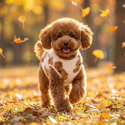 🐶 LIMITED-TIME 50% OFF! ✨ Cute Plush-Lined Pet Vest – Warm, Stretchy, Bear Pattern 🧸