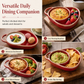 🍲 Retrotyylinen keraaminen jaettu uunivuoka – vintage-henkinen muotoilu, kaksi osastoa ja tyylikästä tarjoilua jokaiseen tilanteeseen ❤️