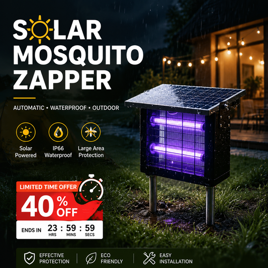 🦟 NYT 50 % ALENNUS! ☀️Aurinkoenergialla toimiva ulkokäyttöön tarkoitettu hyönteiskarkotin – Sisä- ja ulkokäyttöön, vedenpitävä ja kemikaaliton tehokkaaseen suojaukseen 🏠