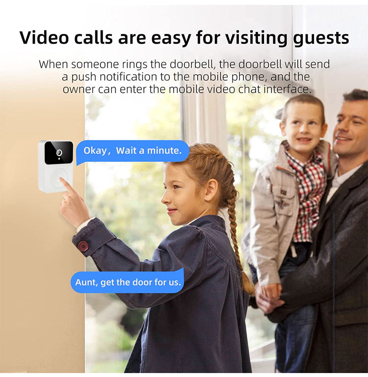Trådløs Intelligent Video-Dørklokke - GRATIS FRAKT