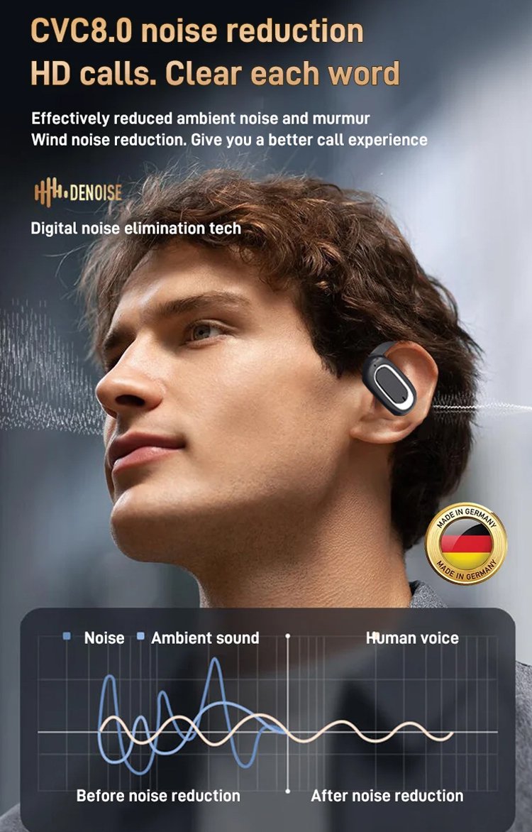 🔥Bærbare Stereohodetelefoner med 3D-surroundsurround med Bluetooth